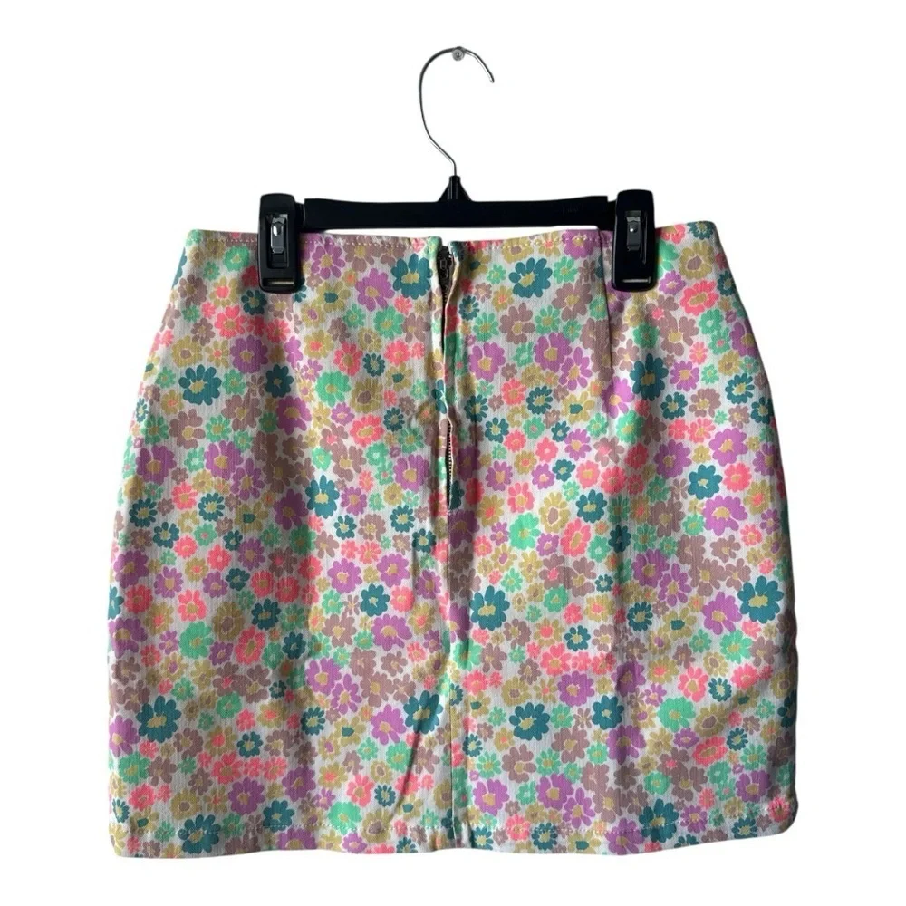 Wild Fable Floral Boho Neon Pastel Mini Skirt